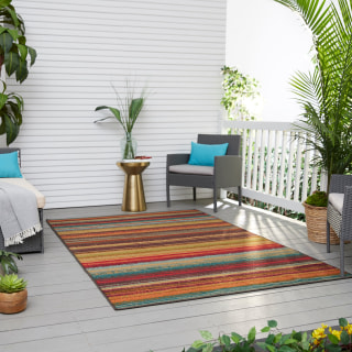Mohawk Home Avenue Stripe Indoor Outdoor Rug