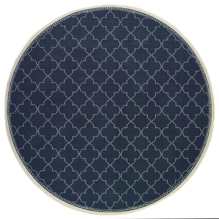 Charlton Home Salerno Geometric Round Rug