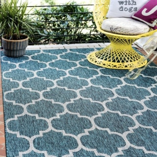 Unique Loom Trellis Collection Moroccan Lattice Outdoor Area Rug
