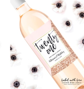 Etsy Personalized Wine Label