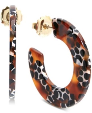 Zenzii Animal Print Hoop Earrings