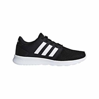 adidas Women's Cloudfoam QT Racer Sneaker, black/white/carbon, 8 M US