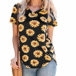 Amaryllis Apparel Casual Short Sleeve Top