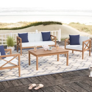 Beachcrest Home Delray 4-Piece Sofa Seating Group with Cushions