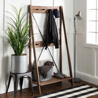 Welwick Designs Hall Tree with Shelf and Hooks