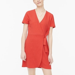 J. Crew Factory Textured Knit Wrap Dress