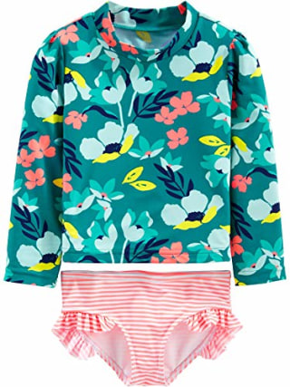 Simple Joys by Carter's Baby Girls Two-Piece Rashguard Swim Set