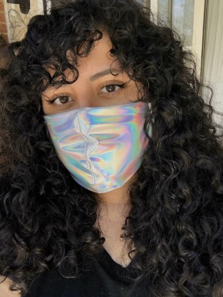 Jackie Yazmin Holographic Face Mask