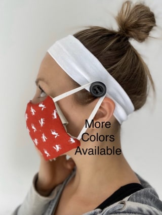 Mainely Crochet Design Button Headband