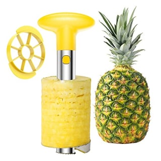 SameTech Easy Kitchen Tools Stainless Steel Fruit Pineapple Peeler Corer Slicer Cutter