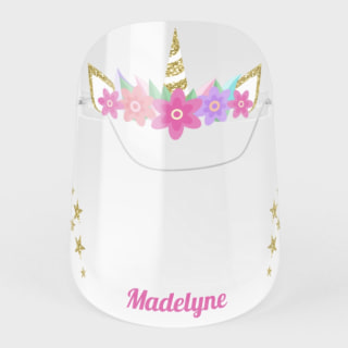 Zazzle Unicorn Face Shield