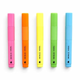 TRU RED Tank Highlighter with Grip Chisel Tip Asst 5/Pack