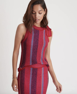 Ann Taylor Striped Halter Sweater