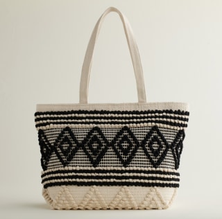 Elizabeth and James Woven Popcorn Tote Bag