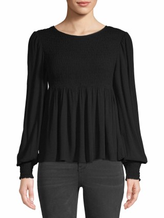 Love Sadie Women's Smocked Peplum Top
