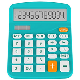 Helect H1001B-Calculator-BL Standard Function Desktop Calculator, Blue