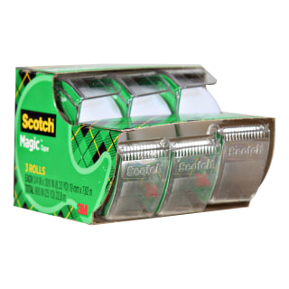 Scotch Magic Tape, 3 Rolls, Numerous Applications, Invisible, Engineered for Repairing, 3/4 x 300 Inches, Boxed (3105)