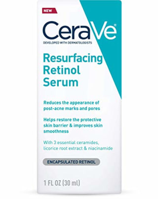 CeraVe Retinol Serum for Post-Acne Marks and Skin Texture | Pore Refining, Resurfacing, Brightening Facial Serum with Retinol | 1 Oz