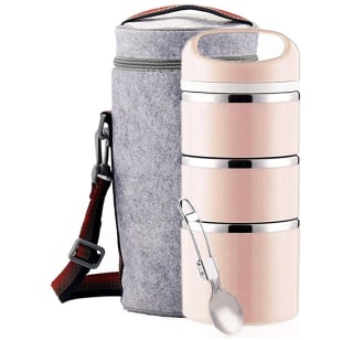 Lille Home Stackable Stainless Steel Compartment Lunch Box