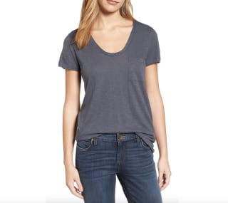 Caslon Rounded V-Neck T-Shirt