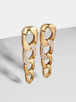 Michel Curb Chain Drop Earrings