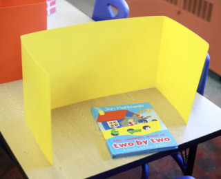 The Carrel Store Three-Panel Desk Privacy Panel