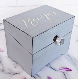 CadesandBirch Personalized Vintage Recipe Box