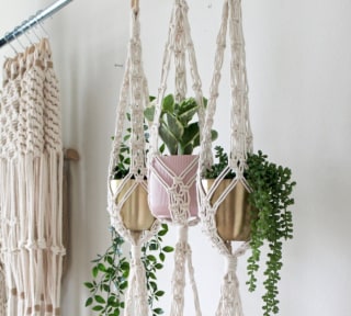 Larksandleo Double Macrame Plant Hanger