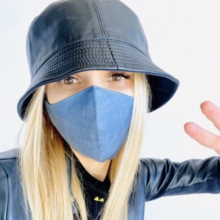 Aakasha Soft Denim Face Mask with Filter