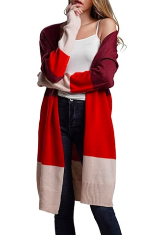Kirundo Colorblock Long Cardigan