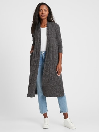 Banana Republic Ribbed Lightweight Duster Cardigan