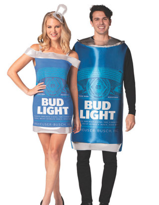 Oriental Trading Bud Light Beer Couple Costumes