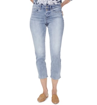 NYDJ Sheri Mock Fly Stretch Ankle Jeans