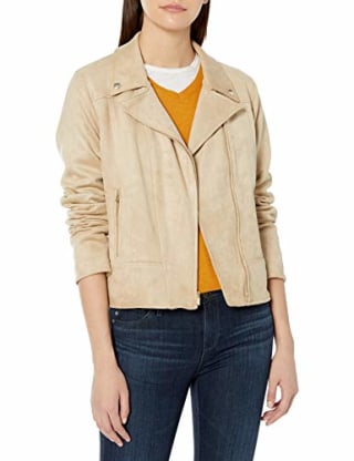 Tommy Hilfiger Women's Moto Jacket, Camel, Medium