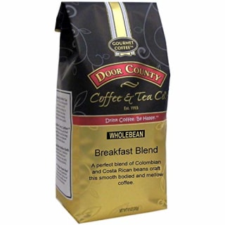 Door County Coffee, Breakfast Blend, Medium Roast, Whole Bean Coffee, 10 oz Bag