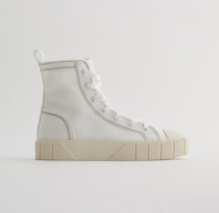 Zara Canvas High-Top Sneakers