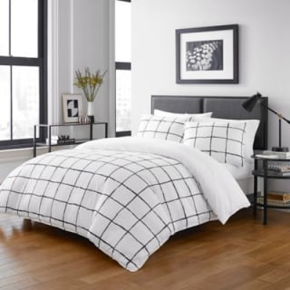 White Zander Duvet Cover Set - CITY SCENE