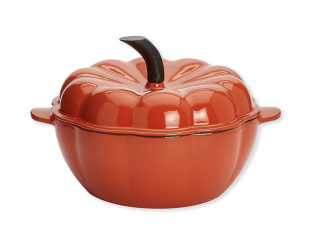 Artisanal Kitchen Supply® 2 qt. Enameled Cast Iron Pumpkin Dutch Oven in Orange