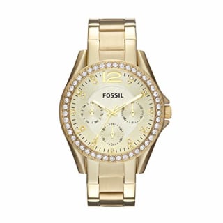 Fossil Women's Riley Stainless Steel Multifunction Glitz Quartz Watch