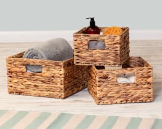 Lambeth 3 Piece Wicker/Rattan Basket Set