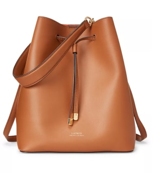 Ralph Lauren Dryden Debby Leather Drawstring Bag