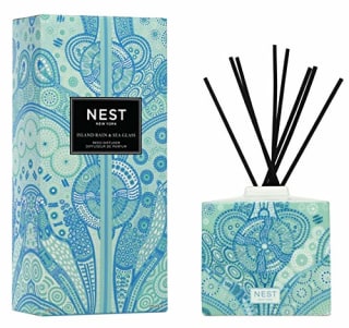 NEST Fragrances Island Rain &amp; Sea Glass Summer Collection Reed Diffuser
