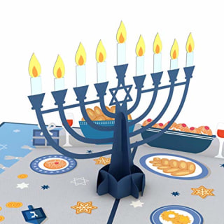 Menorah Lights Pop Up Card