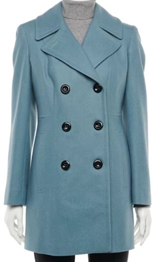 TOWER by London Fog Wool Blend Peacoat in Powder