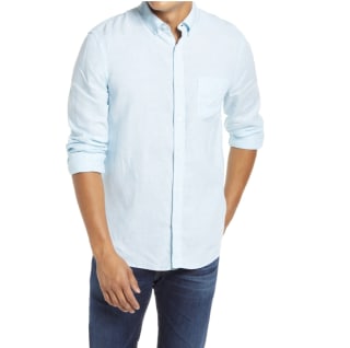 1901 Slim Fit Linen Button-Down Shirt