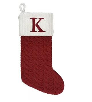 St. Nicholas Square Knit Monogram Stocking