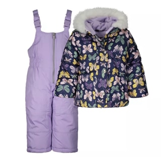 Toddler Girl Carter's Butterfly Print Snowsuit