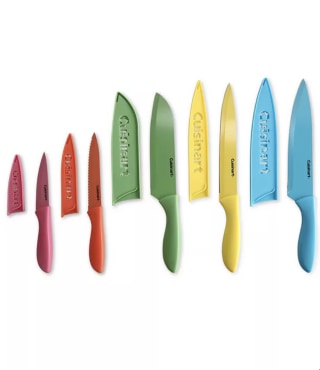 Cuisinart 10-Pc. Ceramic-Coated Cutlery Set with Blade Guards