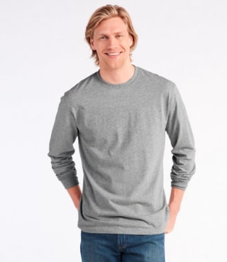 Men's Carefree Unshrinkable Long-Sleeve Tee