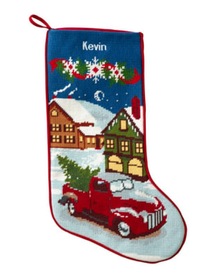 Christmas Needlepoint Stocking